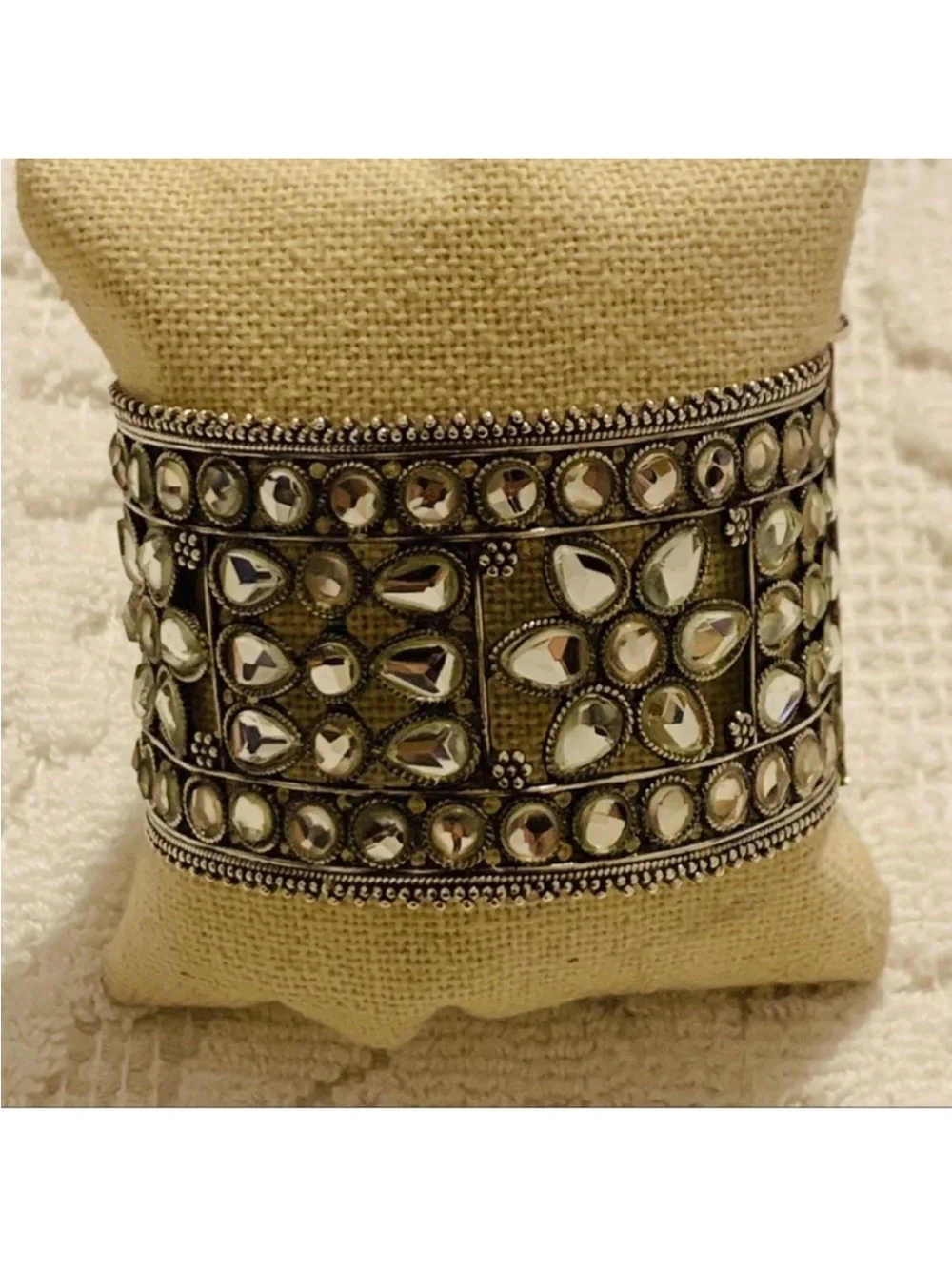 Vintage | Ring | Kundan Silver Bracelet | Ethnic | Festival | Boho | Whimsgoth